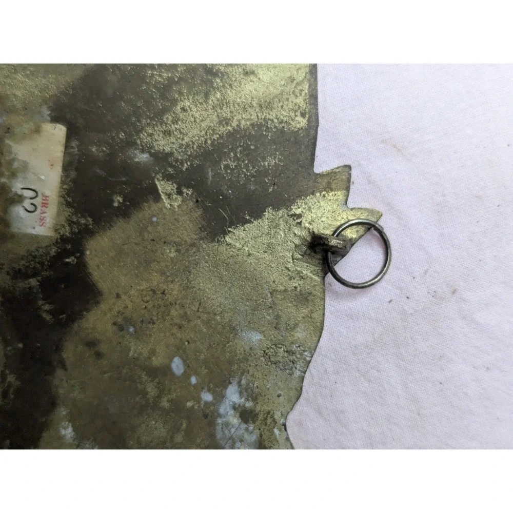 Cow laying down‎ BRASS trivet hot plate holder 5